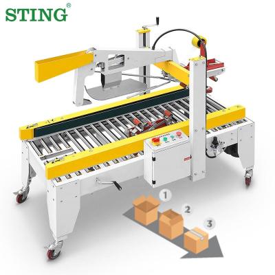 China Fully Semi Automatic Food Fin Fold Paper Carton Box Case Sealer Sealing Machine for sale