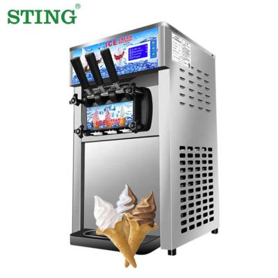 China Snack Factory Best Commercial Soft Serve Gelato Ice Cream Making Maker Machine 3 Flavors Price For Sale for sale