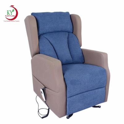 China JKY Adjustable Height Furniture Medical Power Hospital Electric Lift Riser Recliner Sofa Chair For Living Room Wheel With Roller System for sale