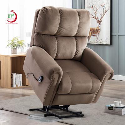 China JKY Adjustable Fabric (Height) Furniture Soft Thickened Recliner Sofa Electric Elderly Lift Chair For Living Room for sale