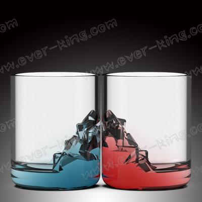 Chine Conception en verre transparente supérieure 200ml de fantaisie de tasse de cercle inférieur rond à vendre