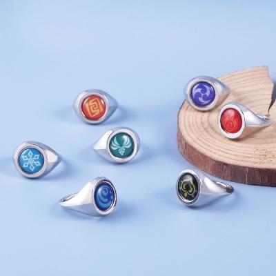 China Graceful Anime Genshin Effect God's Eye Element Cosplay Ring for sale