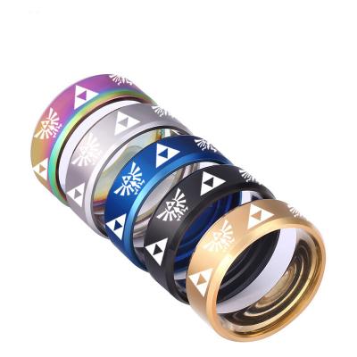 China Stainless Steel Ring Triangle Logo The Legend of Zelda Ring Jewelry CLASSIC Game Fashion for sale