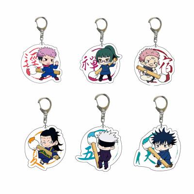 China Key Chain Gojo Satoru Acrylic Animation Keychain of Figure Pendant Carry Jujutsu Kaisen Double-Sided Pattern for sale