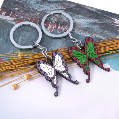 China Environmental Friendly Demon Slayer Kimetsu No Yaiba Tsuyuri Kanawo Butterfly Key Chain for sale