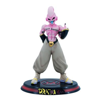 China Cartoon Toy Model Toy Customized PVC Resin Toys High Quality Super Saiyan Goku Anime Fashionable Action & Toy Figures Majin Buu DBZ With Base for sale