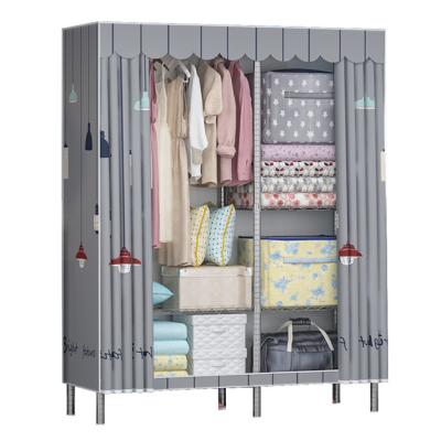 China (Size) High Quality Adjustable Large Size Non-woven Cloth Folding Cloth Storage Wardrobe Closet for sale