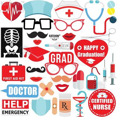 China Party Decorations Nurses Large Medical School Graduation Nursing Photo Booth Photoshoot Nurse Photo Booth Props Pack 33 Graduation for sale