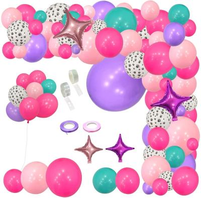 China Blue Paw Print Balloon Arch Garland Kit Foil Balloons Dog Paw Balloons Purple Birthday for Paw Party Birthday Showers for sale