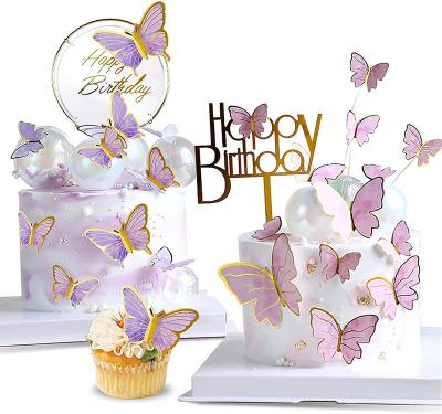 China Topper Decorations Acrylic Cake Toppers 22pcs 3D Happy Birthday Baby Shower Wedding Birthday Party Supplies for sale