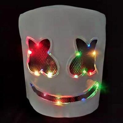 China 2022 Wholesale PVC Led Party Halloween Marshmallow DJ Glowing Headgear for sale