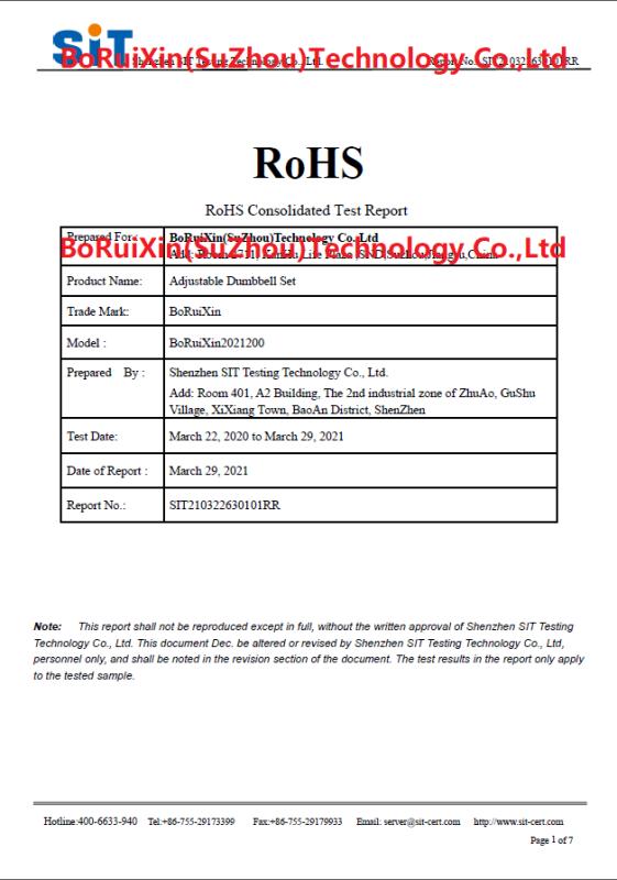 RoHS - Boruixin(Suzhou) Technology Co., Ltd.