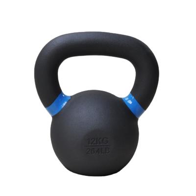 China KG/LB Gym Fitness Equipment Weightlifting Training Powder Coated Kettlebell Cast Iron 12kg 14kg 16kg 20kg for sale