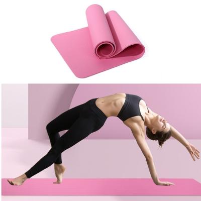 China Wholesale NBR Exercise Travel Non Slip Custom Large Pink Nbr 10mm ECO Yoga Mat With Logo for sale