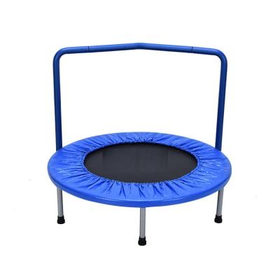 China Free Custom Logo Protective Net Hot Selling Mini Fitness Equipment Kids Rebounder Jumping Trampolines With Handle For Sale for sale