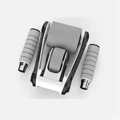 China ABS+PP+TPR+ Aluminum Alloy Double-tiered Roller Exercise Silent Abdominal Muscle Wheel Folding Abdominal Wheel for sale