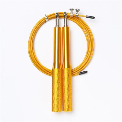 China Aluminum+Steel Wire+PVC Handle Steel Wire Gold Speed ​​High Speed ​​Aluminum Adjustable Jumping Rope Fitness for sale