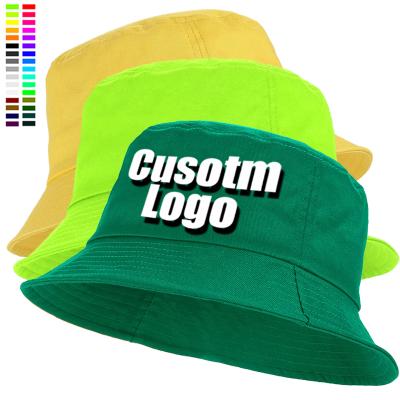 China European and American style cotton bucket hats customizable empty hats wholesale simple bucket hats for sale