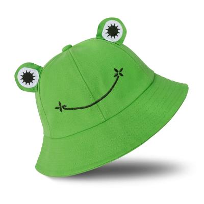 China Japan and Korean Fisherman Cap, Men Women Teens Size Bucket Style Frog Design Travel Beach Sun Hat Summer Hat for sale