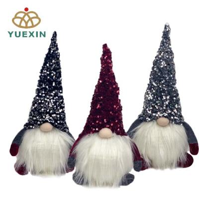 China Christmas Decoration Christmas Gnomes With Glitter Hat Christmas Gift With LED Light Christmas Decoration for sale