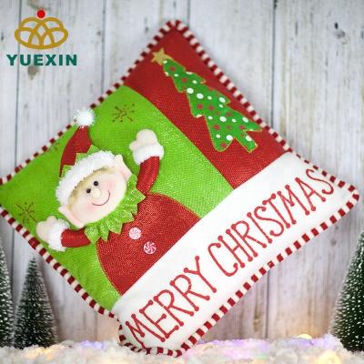 China Gift & Durable Decoration Christmas Cushion Pillow With Cute ELF Patterns For Home Decor for sale