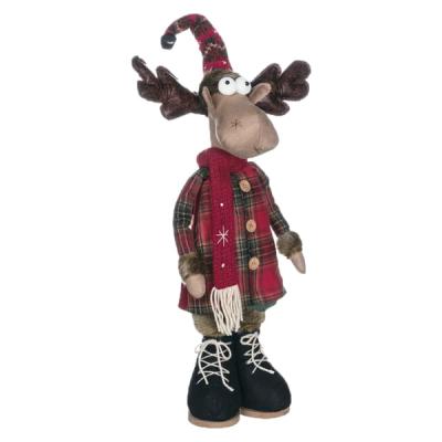 China Gift & Standing Moose Tall 24inch - Christmas Decoration Novelty Character Plush Christmas Home Decor Reindeer for sale