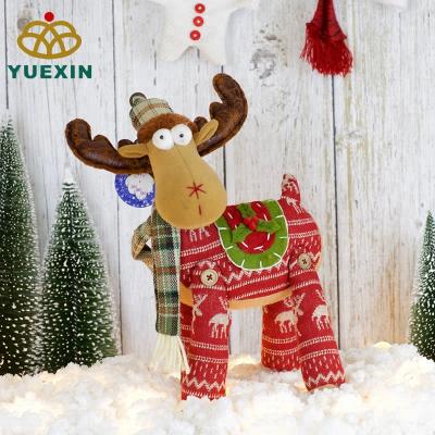 China Gift & Hot Selling 2018 Large Christmas Decoration Reindeer 11 Inch Textile Deer Christmas Decoration Festival Products for sale