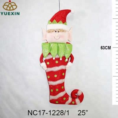 China Gift & High Quality Decoration Festival Gift Christmas Elf Stocking For Present for sale