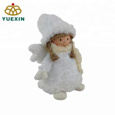 China Gift & Handmade Christmas Lovely Little White Angel Doll Decoration Plush For Girls for sale