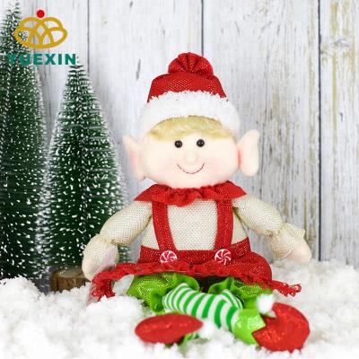 China Gift & Decoration in Christmas Bendable Supply Short Sitting Elf for Celebration for sale