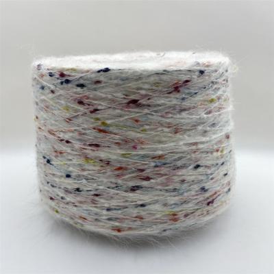 China Viable Fancy Colorful Dots Brush Yarn Acrylic Polyester Nylon Blend Yarn For 3GG Flat Knitting Machine for sale