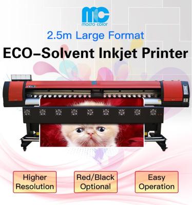 China Retail format 2.5m/8ft pvc cable banner printer eco wide printer M25S XP600 dual heads solvent machine for sale