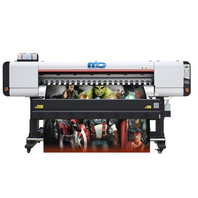 China Garment Shops Cheapest 1.8m Wide Format Printer 3heads 4 Heads PVC Flex Banner Printing Store Machine for sale