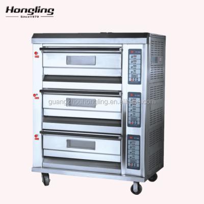 China Bread Digital Triple Deck Commercial Electric Bread Baking Oven Price for sale