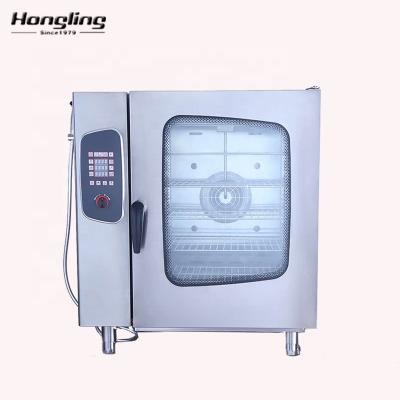 China 2021 Popular Hotel Oven 6 Tray Mutifunctional Electric Combi Steamer in Europe for sale