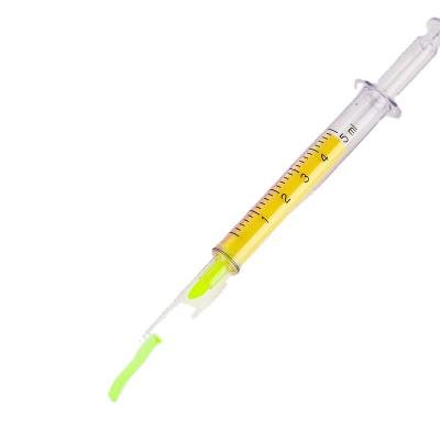 China Promotional Pen Wholesale Good Quality Multi Purpose Syringe Shaped Pen Custom Colorful Highlighter Pen for sale