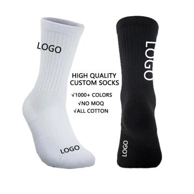 China Designer's Breathable Sport Men's Logo Printing Compression Women Compression Fashion Crew Quality Custom Crew Socks for sale