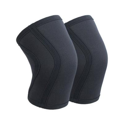 China Non Slip Design Black Wholesale Fitness Weightlifting Compression Pads 7mm Knee Support Sleeves For Gym for sale