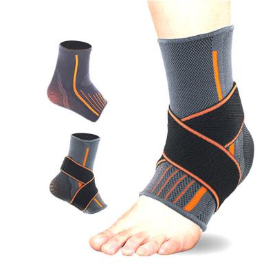 China Performance Support Adjustable Compression Ankle Support Sleeve Elastic Ankle Brace For Sports Basketball for sale