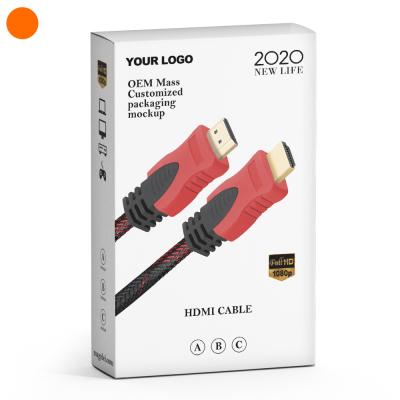 China High Speed ​​Wholesell 1.5M 3M 5M 10m 20M 3D 1080P HDMI COMPUTER Cable Black Red for HDTV XBOX PS3 and Computer for sale