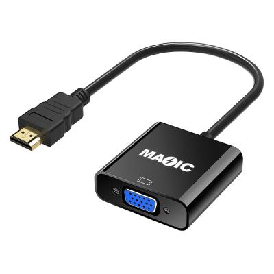 China Plug and Play HDMI to VGA Cable with Audio Port and Audio Cable for sale