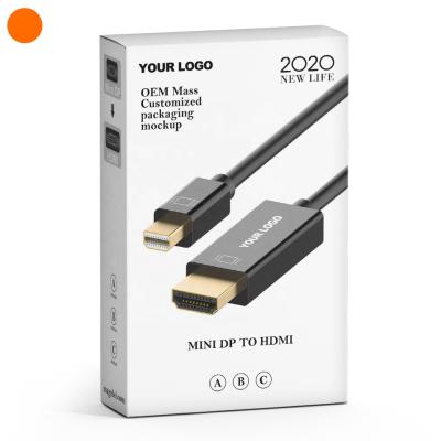 China COMPUTER Factory Price DP 1.8M Ultra High Definition 4Kx2K Mini Displayport Male Mini to HDMI Male Adapter Cable for Computer HDTV for sale