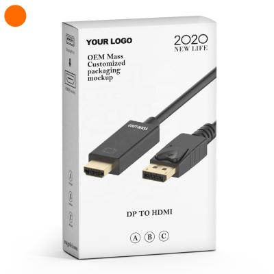 China COMPUTER Wholesale Ultra HD Display Port to HDMI Adapter Cable 4K 1.8M Gold Plated Displayport DP to HDMI 4k Cable for Projector Monitors for sale