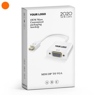 China COMPUTER Factory OEM 1080P Display Port to VGA Cable Mini Dp to VGA Adapter with White Color for sale