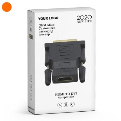 China Plug & Play Factory Custom Female HDMI To DVI 24+5 24+1 25 Pin Plated DVI Male Adapter Bi-Directional Gold To Hdmi Converter for sale