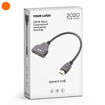 China Injection Factory Directly Supply 1080P 1 Male To Dual Female HDMI HDMI Splitter Cable With Black Color for sale