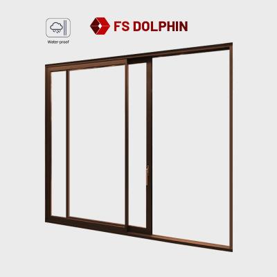 China Waterproof Aluminum Semi-automatic Sliding Door Interio Room Dividers Bath Slide Soundproof Door for sale