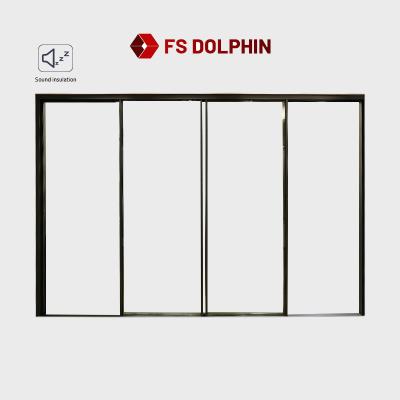 China Philippines Aluminum Price Soft Narrow Sliding Doors Waterproof Plexiglass Glass Damper Windows And Sliding Doors for sale