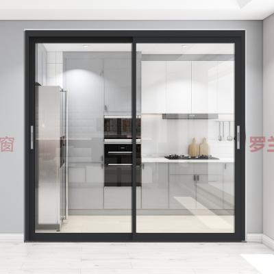 China 2021 Modern Rolansini VANGO Series New Arrival Frosted Glass Double Door Ultra Slim Frame Sliding Showcase Price for sale