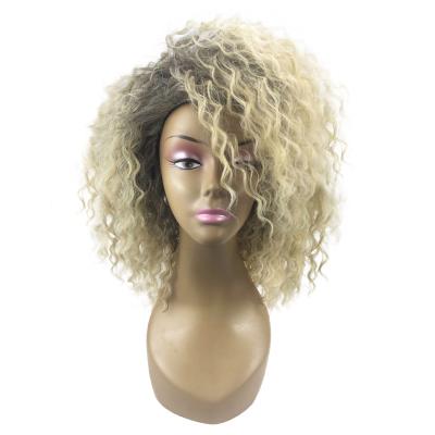 China Kinky Curly Curly Synthetic Hair Wigs Fiber Hair Wigs Synthetic Hair Wigs for sale